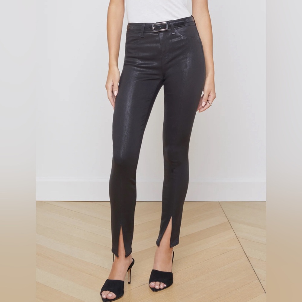 L’Agence Jyothi Coated Denim Pant